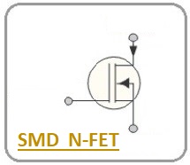N kanalu lauku tranzistori SMD