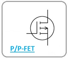 P/P kanalu lauku tranzistori
