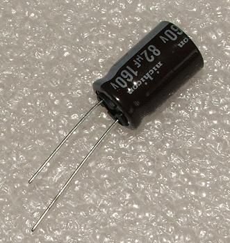 82/160V, 105C, Ø12.5x20mm, ±20%, Kondensators elektrolītisks, 10000h, NICHICON, ar lokaniem izvadiem