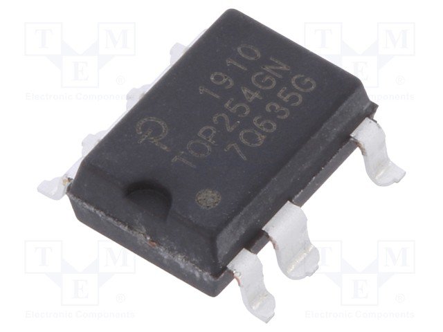 TOP254GN Mikroshēma PMIC, AC/DC switcher, SMPS controller, 59.4÷72.6kHz, SMD-7C