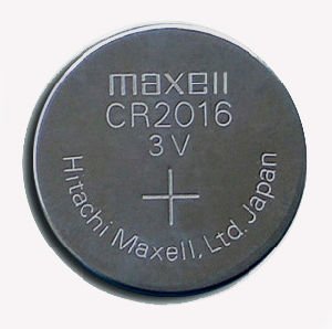 CR2016 litija baterija, 3.0V, Ø20x1.6mm, MAXELL, 3.19g.