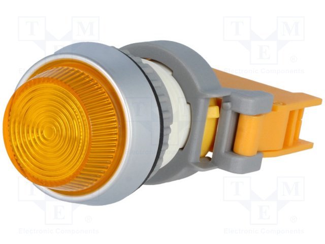 Indikāciju lampiņa uz paneļa, BA9S, oranža, 22mm, IP65, lampiņa ir pasūtāma atsevišķi