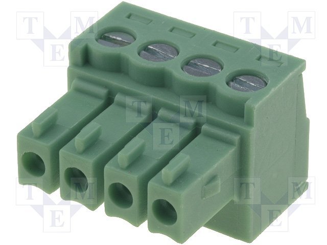 Terminal blocks vadam, ligzda, 4pin, 3.50mm, 0.5÷1.5mm2, taisns, 7A