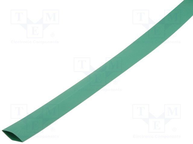 Termosarūkšs kembriks, Ø2.4mm=>1.2mm, 2:1, zaļa krasa, 1m
