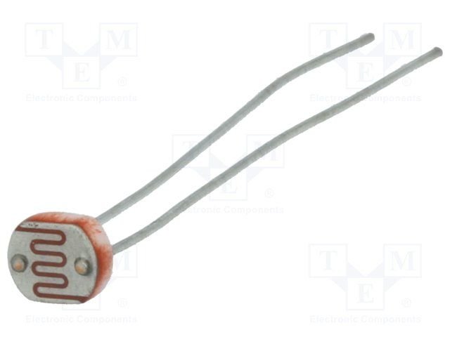 Fotorezistors 0Lk(2M0)-10Lk(8...20k), 100mW, 560nm, 5.1x4.3x36mm