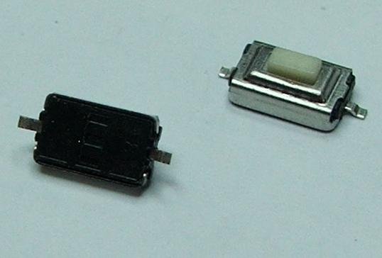 Mikroslēdzejs horizontāls, SPST-NO, OFF-(ON), 0.05A/12VDC, SMD, 6x3.5x2mm, 1.6N, L=0.5mm
