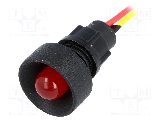 Gaismas diožu lampiņa 12-24V, D25.5mm, sarkana krasa
