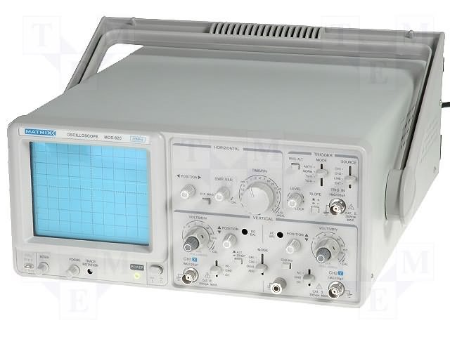 OS-MOS620 Oscilografs analoga, 2 kanali, 20MHz