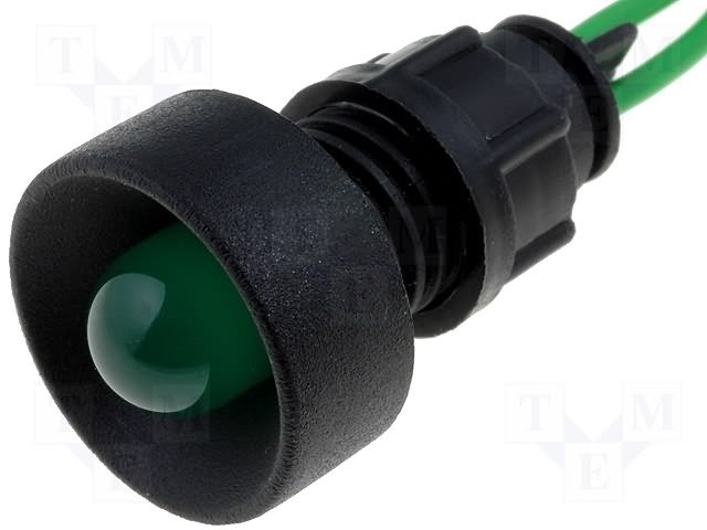 Gaismas diožu lampiņa 220V, D25.5mm, zaļa krasa