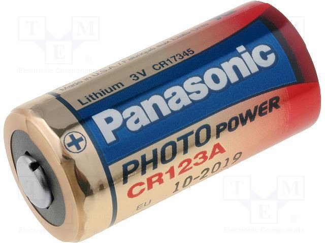 CR123A, litija baterija, 3.0V, Ø17x34,2mm, CR17345, PANASONIC, 30.0g