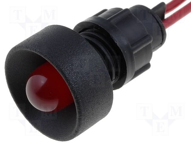 Gaismas diožu lampiņa 220V, D25.5mm, sarkana krasa