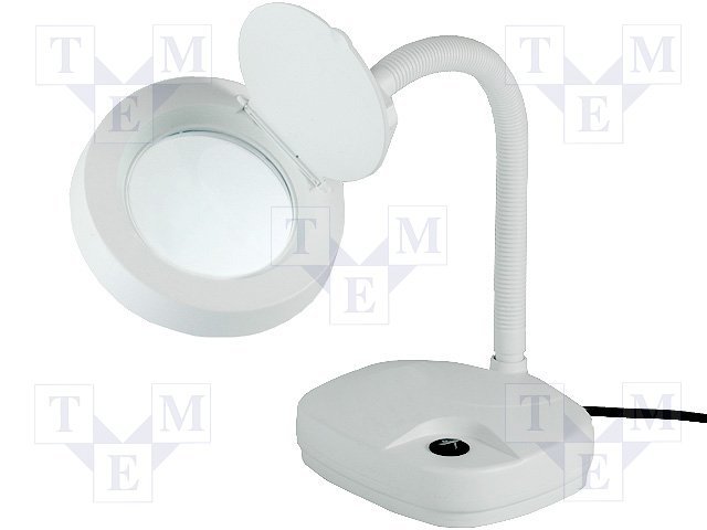 Galda lampa ar apgaismošanu LED, ar lupu x1,75/x3, D=80mm/20mm, 220VAC, 3.5W