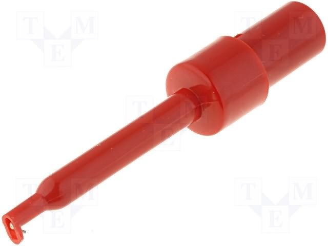 Testera kleps (aķis), 2mm, 3A, 60VDC, L=64mm, sarkana