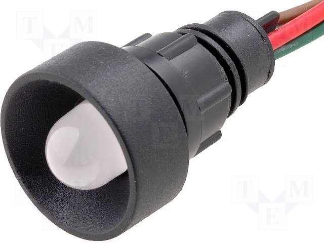 Gaismas diožu lampiņa 12-24V, D25.5mm, sarkana/zala krasa