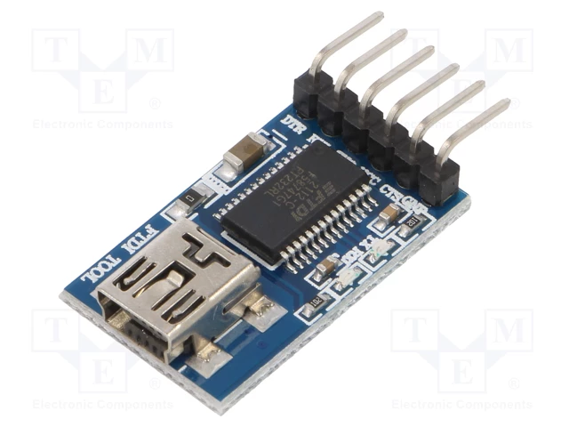 Modulis: Konverters, USB - UART, USB B mini, Baze PT232RL