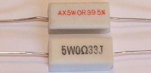 0R18 5W Rezistors, ±5%, 10x9x22mm