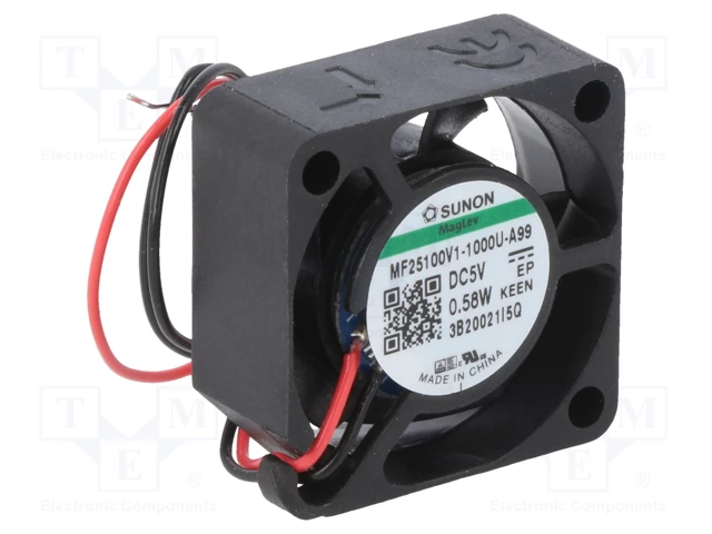 25x25x10mm, DC5V, MagLev, 5.94m3/h, 23dBA, 13000rpm, 0.58W, Ventilators