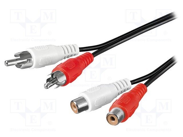 2RCA štekers/2RCA ligzda vads, 10m