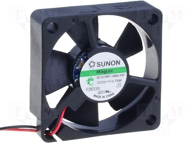 35x35x10mm, DC5V, ritgultnis, 11.89m3/h, 28dB, 1000prm, 0.75W, Ventilators