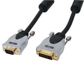 DVI-A štekers/VGA štekers 15pin, HI-END, savienotājvads, 20m