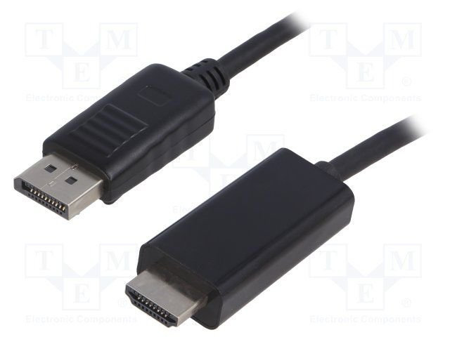 DISPLAYPORT štekers/HDMI štekers, versija 1.2/1.4, vads, 1m