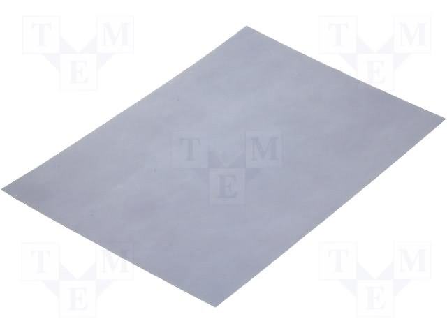 Izolācijas silikonu plāksne, 150x200x0.23mm, 1W/mK, -60...200°C