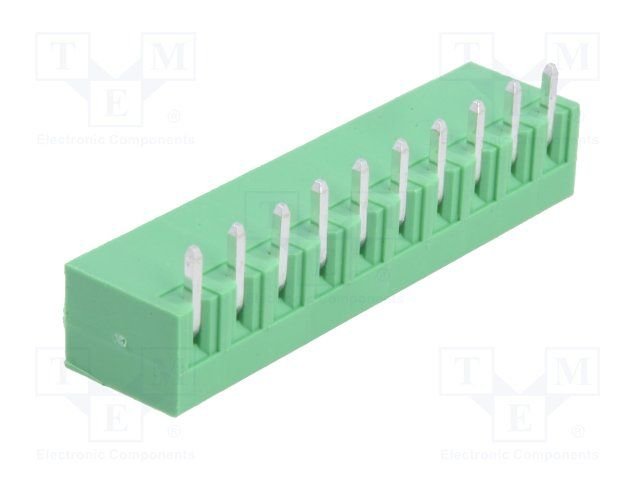 Terminal blocks PCB, štekers/ligzda, 10pin, 3.81mm, leņķisks, 7A