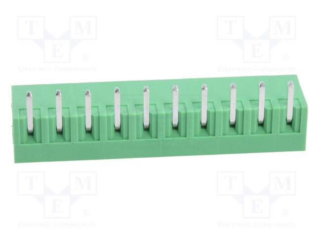 Terminal blocks PCB, štekers/ligzda, 10pin, 3.81mm, leņķisks, 7A