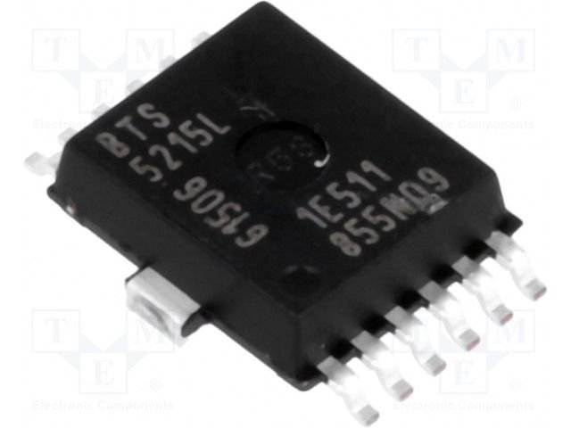 BTS5215L SMD Mikroshēma power switch, high-side, 3.7A, Channels: 2, N-Channel, BSOP12