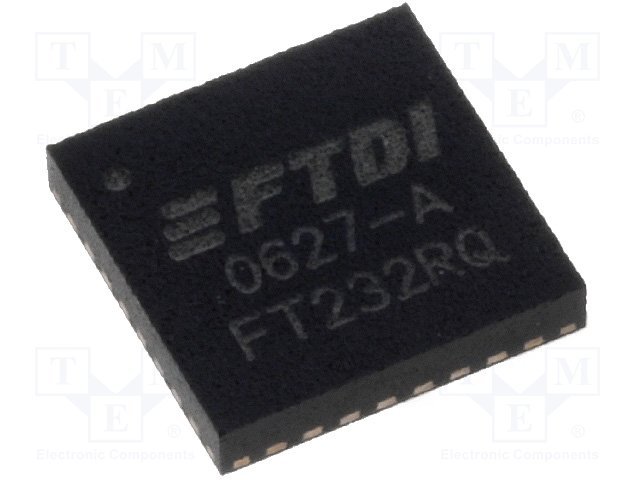 FT232RQ SMD Mikroshēma Interface, USB-UART, Full Speed, QFN32