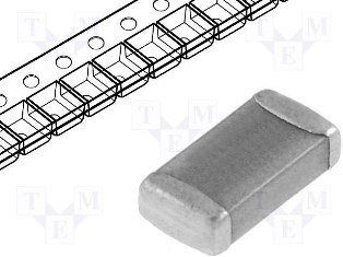 1mkF-1206-Y5V-50V, -20...80% SMD Kondensators, 1206