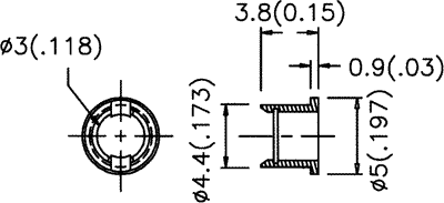 RTC-31 3mm Turetājs gaismas diodem