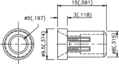 RTF-5020 5mm plastmasas turetājs gaismas diodem