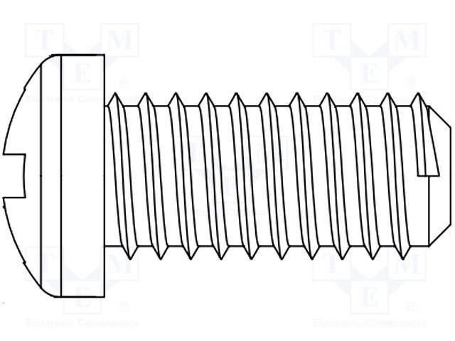 Skrūve plastmasas M4.0x10mm