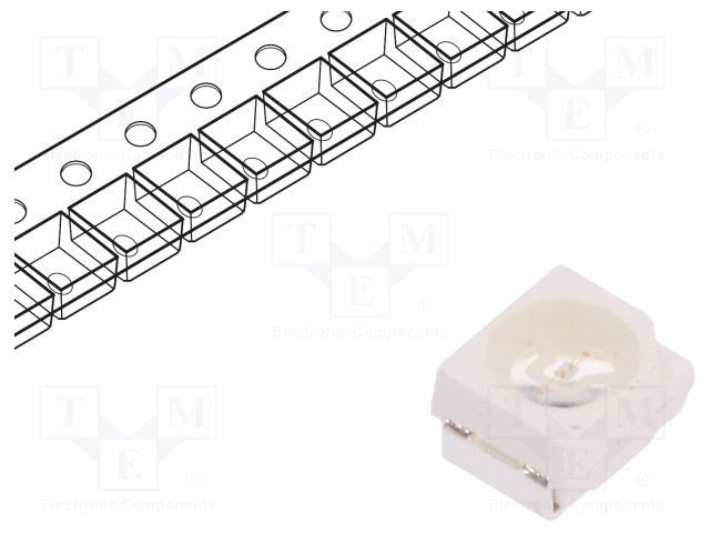 Ultraviolets SMD, 2.5mW, 60grad., 2.8...3.8V/20mA, 400...410nm, 3.2x2.8x1.9mm, gaismas diode