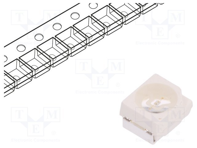 Ultraviolets SMD, 2.5mW, 60grad., 2.8...3.8V/20mA, 400...410nm, 3.2x2.8x1.9mm, gaismas diode