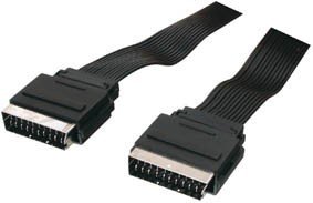 SCART štekers/SCART štekers 9pin FLAT vads, 0.7m