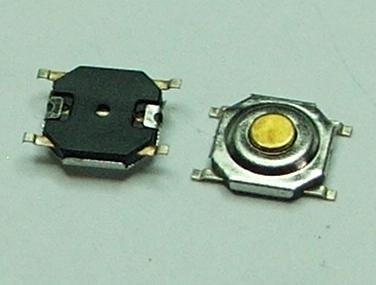 Mikroslēdzejs horizontāls, SPST-NO, OFF-(ON), 0.05A/12VDC, SMD, 5x5x2mm, 2.5N, L=0.5mm