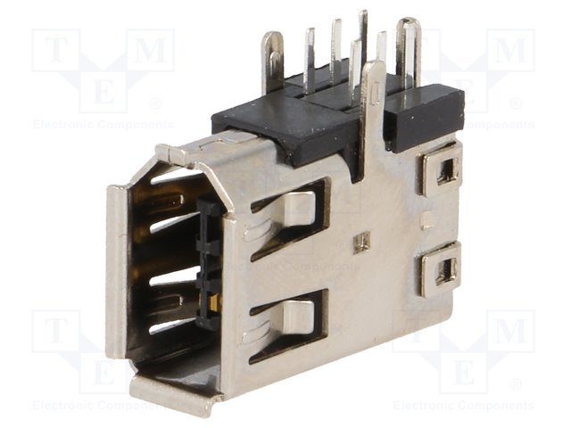 Fire Wire 6pin (IEEE1394) ligzda, vertikāla, montāža uz šasijas