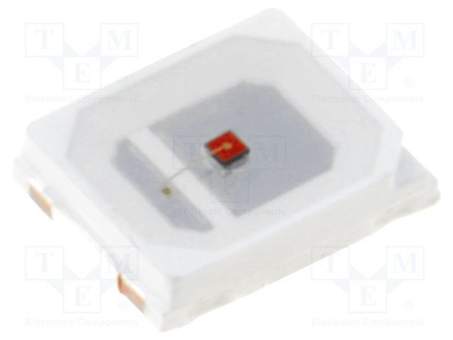 Gaismas diode SMD, dzeltens, 3528, 2200-2800mcd, 590nm, 1.8...2.4V/60mA, 120grad., 2.8x3.5x0.75mm, PLCC2