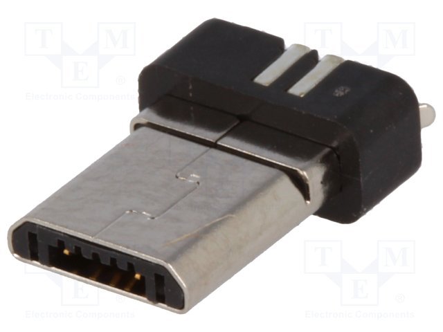 MicroUSB-B štekeris, 5pin, SMD veida PCB