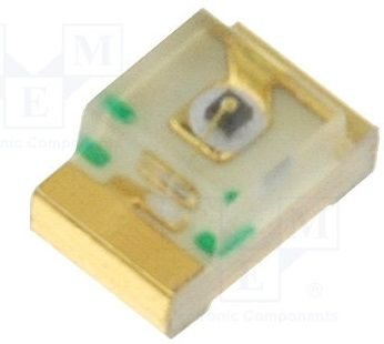 Gaismas diode SMD, sarkans, 0805(2x1.25x1.1mm), 36...100mcd, 1.85...2.5V/20mA, 625nm, 120grad., 0805