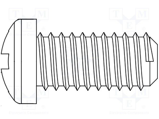 Skrūve plastmasas M3.0x8mm