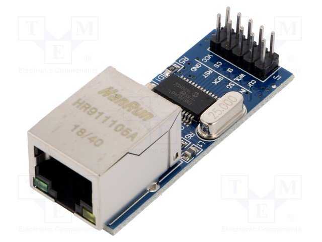 Modulis: Ethernet, 3.3VDC, SPI, ENC28J60, 50x20x15mm