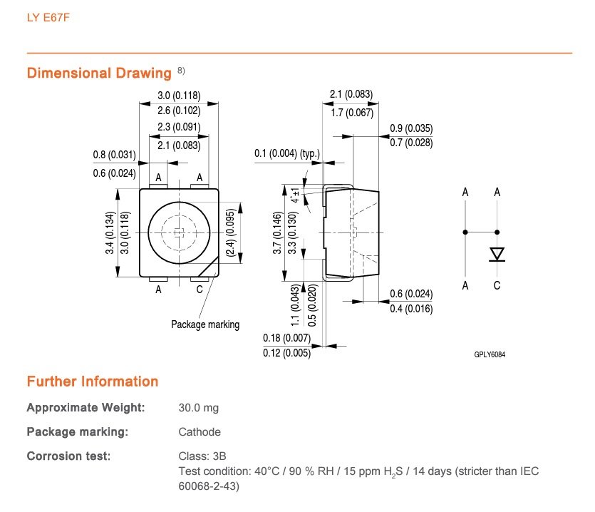 Gaismas diode SMD, dzeltens, 3528(PLCC4), 1400...2800mcd, 583...595nm, 2.05...2.65V/50mA, 120grad., 3.5x3x2.1mm, kopējs anods, PLCC4