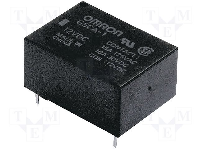 Relejs DC24V, SPST-NO, 10A/250VAC, 10A/30VDC, 2.88k(8.3mA), viens kontakts uz saslēgšanu, 22x16x11mm, OMRON