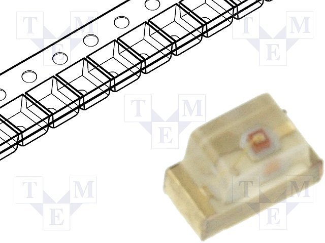 Gaismas diode SMD, zaļš, 0603(1.6x0.8mm), 4-15mcd, 2.2...2.5V/20mA, 568nm, 120grad., 0603