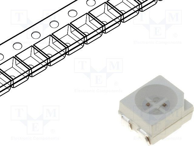 Gaismas diode SMD, sarkans/dzeltens, 3528, PLCC4, 200...320/120...240mcd, 1.95..2.5/2..2.5V/20mA, 200-320/120-240mcd, 120grad., PLCC4