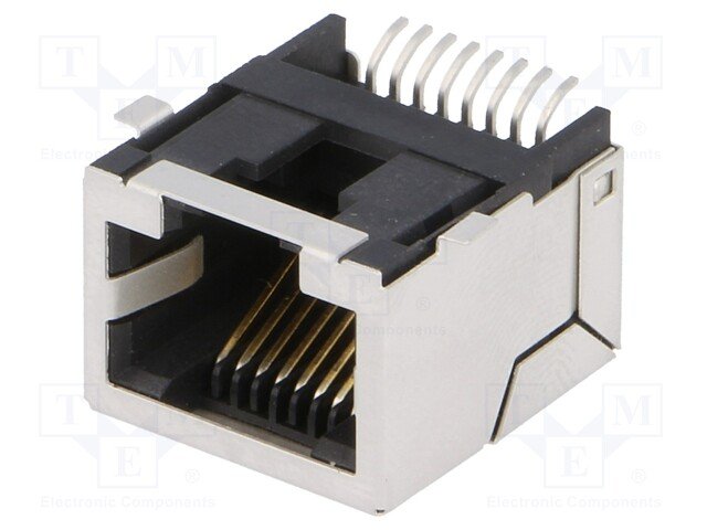 RJ45(8/8) ligzda uz šasija, SMD, ekranets