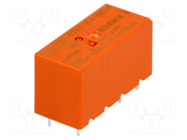 Relejs DC24V, SPDT, 12A/250VAC, 12A/24VDC, 1.1kΩ(21.8mA), viens kontakts uz pārslēgšanu, 29x12.7x15.7mm, TE Connectivity